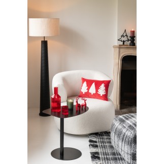 Sillón lounge en textil blanco 77*83*77.5 cm.