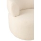 Sillón lounge en textil blanco 77*83*77.5 cm.