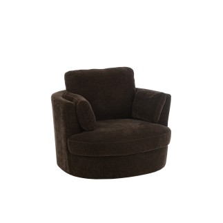 Fauteuil en tissu marron 109*100*89 cm