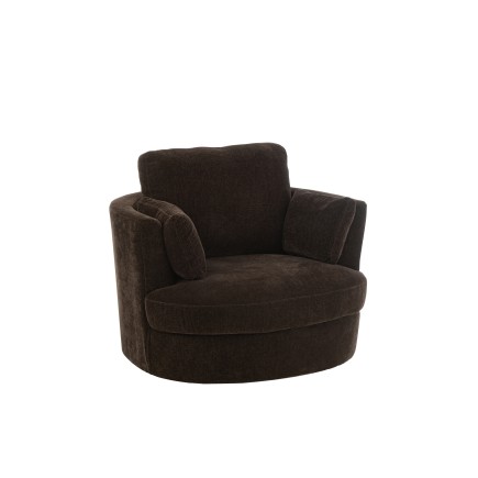 Fauteuil en tissu marron 109*100*89 cm