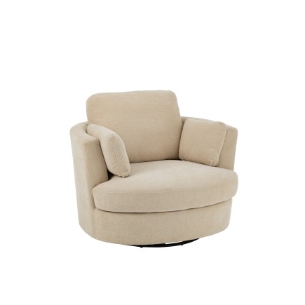 Sillón de tela beige 109*100*89 cm