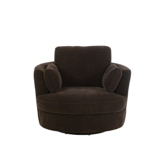 Fauteuil en tissu marron 109*100*89 cm