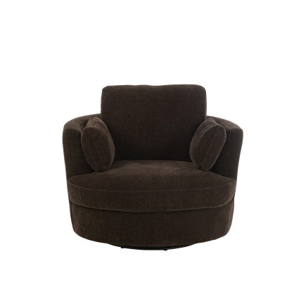 Fauteuil en tissu marron 109*100*89 cm