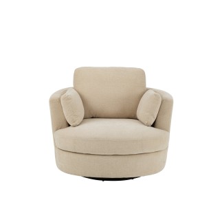 Sillón de tela beige 109*100*89 cm