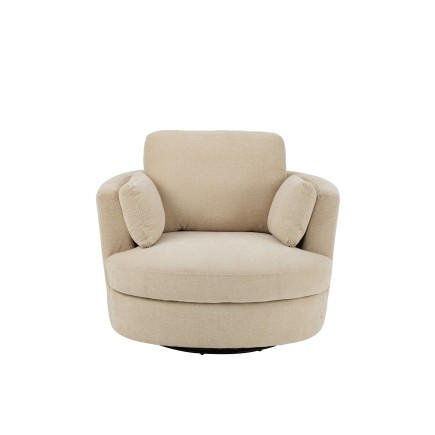 Sillón de tela beige 109*100*89 cm