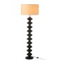 Candeeiro alto em madeira preta 48x48x156 cm
