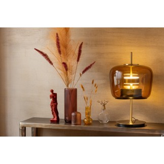 Lampe led en verre marron 35*35*58 cm