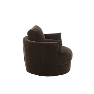 Fauteuil en tissu marron 109*100*89 cm