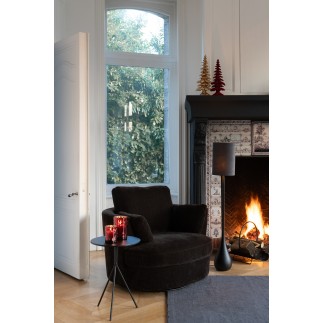 Fauteuil en tissu marron 109*100*89 cm