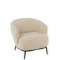 Sillón lounge de madera beige 84*82*76 cm