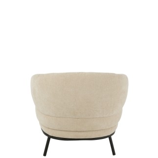 Sillón lounge de madera beige 84*82*76 cm