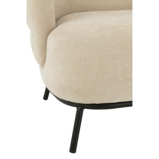 Sillón lounge de madera beige 84*82*76 cm