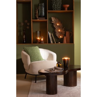 Sillón lounge de madera beige 84*82*76 cm