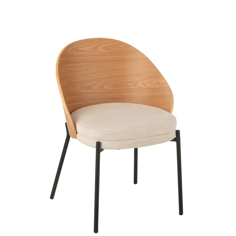 Cadeira em madeira natural 53,5 x 54,2 x 74,6 cm Cadeira em madeira natural 53,5 x 54,2 x 74,6 cm