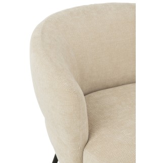 Sillón lounge de madera beige 84*82*76 cm