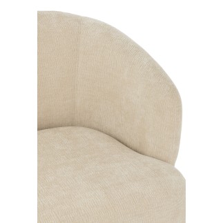 Sillón lounge de madera beige 84*82*76 cm