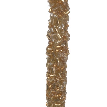 Tallo de cuentas de plástico dorado de 1x1x77 cm