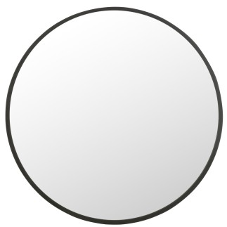 Miroir rond avec cadre noir D.110 cm