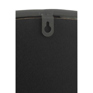 Miroir rond avec cadre noir D.110 cm