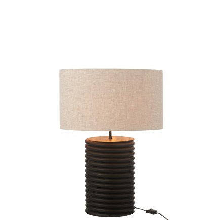 Lámpara de mesa de madera negra 45*45*70 cm