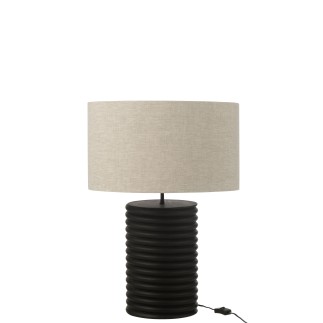 Lámpara de mesa de madera negra 45*45*70 cm