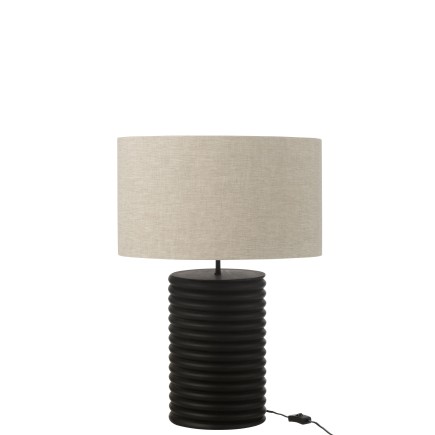 Lámpara de mesa de madera negra 45*45*70 cm
