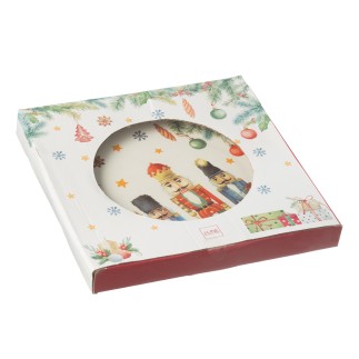 Assiette plate en céramique blanc 27*27*2.5 cm