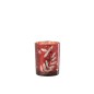 Photophore en verre rouge 10*10*12.5 cm
