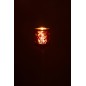 Photophore sur pied en verre rouge 7*7*25 cm