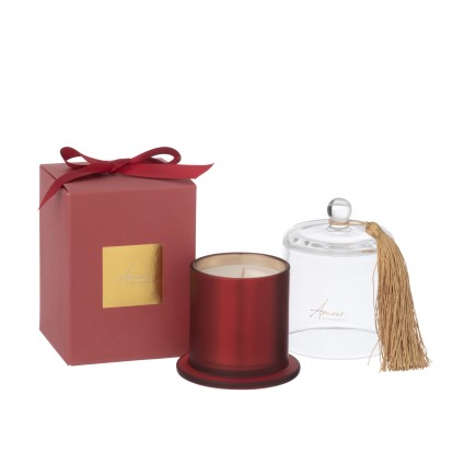 Vela perfumada bajo campana de parafina roja 9.5*9.5*13.5 cm
