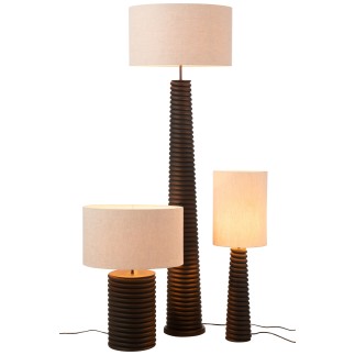 Lámpara de mesa de madera negra 45*45*70 cm