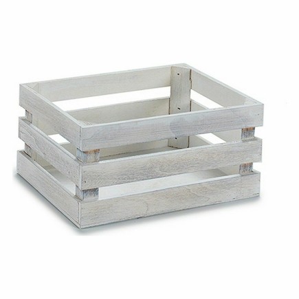 Caja Decorativa Blanco Madera de álamo 22 x 9 x 13 cm (48 Unidades)