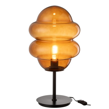 Lámpara de mesa de vidrio marrón 28*28*52 cm