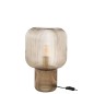 Candeeiro de mesa em vidro castanho 29x29x42 cm