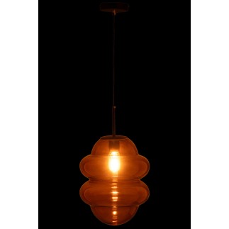 Lámpara de techo de vidrio marrón 28*28*160 cm