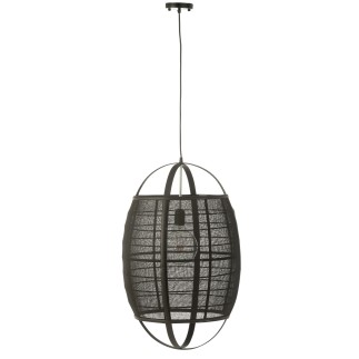 Lámpara de techo de tela negra 43*43*66 cm