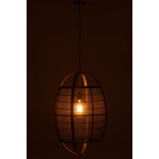 Lampe suspendue en tissu noir 43*43*66 cm