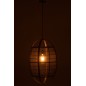 Candeeiro suspenso em tecido preto 43x43x66 cm