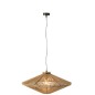 Candeeiro suspenso em metal natural 77,5 x 77,5 x 36 cm