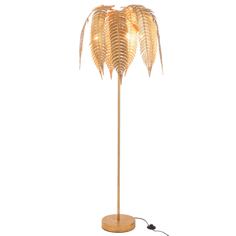 Lampadaire en métal doré 48x48x165.5 cm Lampadaire en métal doré 48x48x165.5 cm