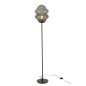 Lampe haute en métal et verre gris 28*28*160 cm