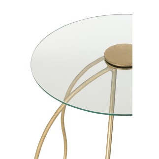 Set de 2 tables gigognes en métal doré 45*45*53 cm