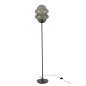 Lampe haute en métal et verre gris 28*28*160 cm