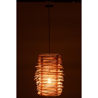Lámpara colgante de madera natural 38*38*50 cm