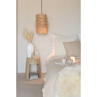 Lámpara colgante de madera natural 38*38*50 cm