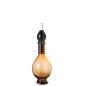 Vase avec bouchon en verre marron 13.5*13.5*40 cm