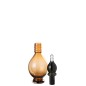 Vase avec bouchon en verre marron 13.5*13.5*40 cm