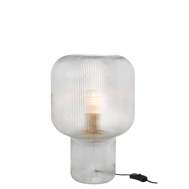 Lámpara de mesa de vidrio transparente 29*29*42 cm