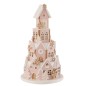 Casa de Natal em poliresina multicolorida 24,5 x 24,5 x 42 cm