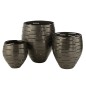 Juego de 3 portavelas de metal negro 52*43*33 cm